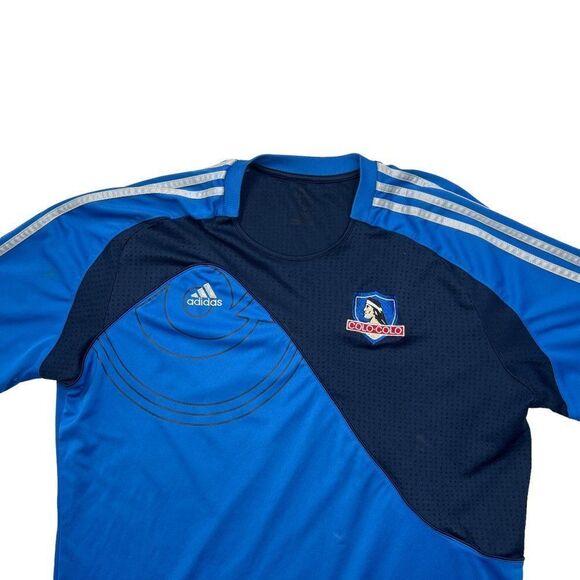 Adidas Colo Colo Chile Soccer Football Jersey Men's Size Large Blue Vintage - Picture 3 of 10